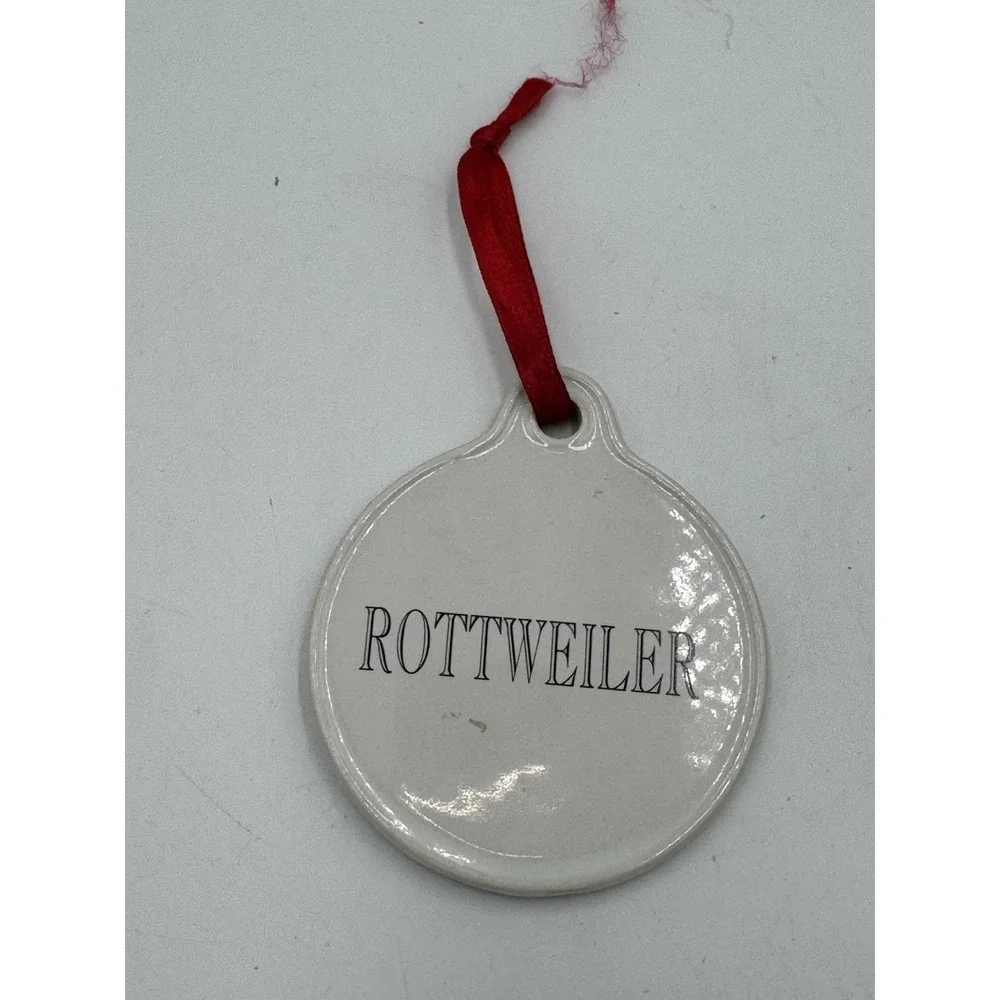 Rottweiler Hanging‎ Ornament Ceramic Dog Lover